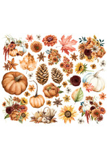 SIMPLE STORIES SIMPLE STORIES SIMPLE VINTAGE AUTUMN BREEZE FLORALS BITS & PIECES 38/PK