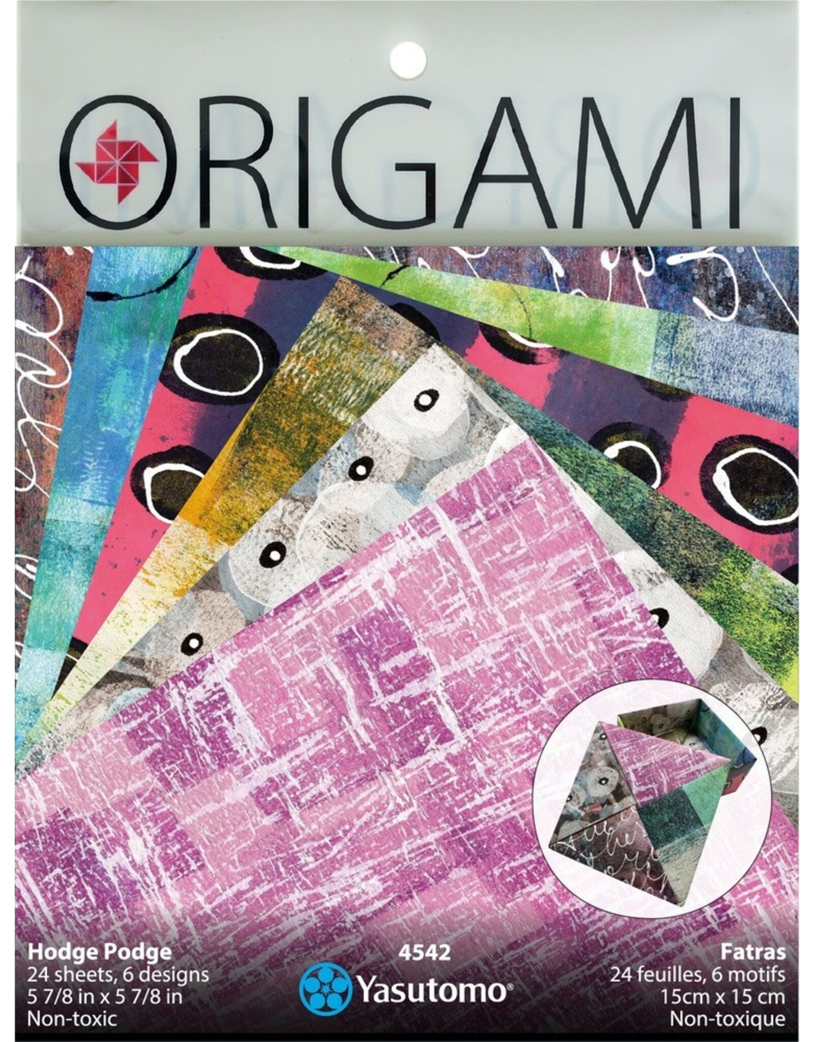 YASUTOMO YASUTOMO ORIGAMI HODGE PODGE PAINTED PAPER PACK