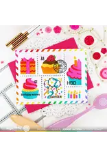 WAFFLE FLOWER WAFFLE FLOWER POSTAGE COLLAGE BIRTHDAY CLEAR STAMP SET