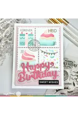 WAFFLE FLOWER WAFFLE FLOWER POSTAGE COLLAGE BIRTHDAY CLEAR STAMP SET