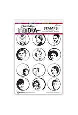 RANGER RANGER DINA WAKLEY MEDIA POCKET CIRCLES CLING STAMP SET