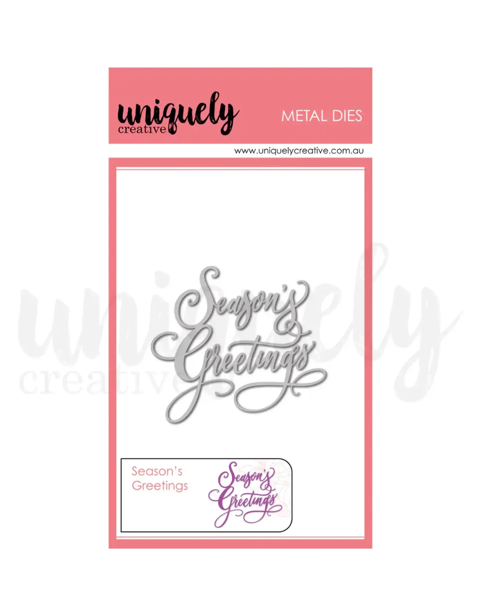 UNIQUELY CREATIVE UNIQUELY CREATIVE SEASON'S GREETINGS DIE