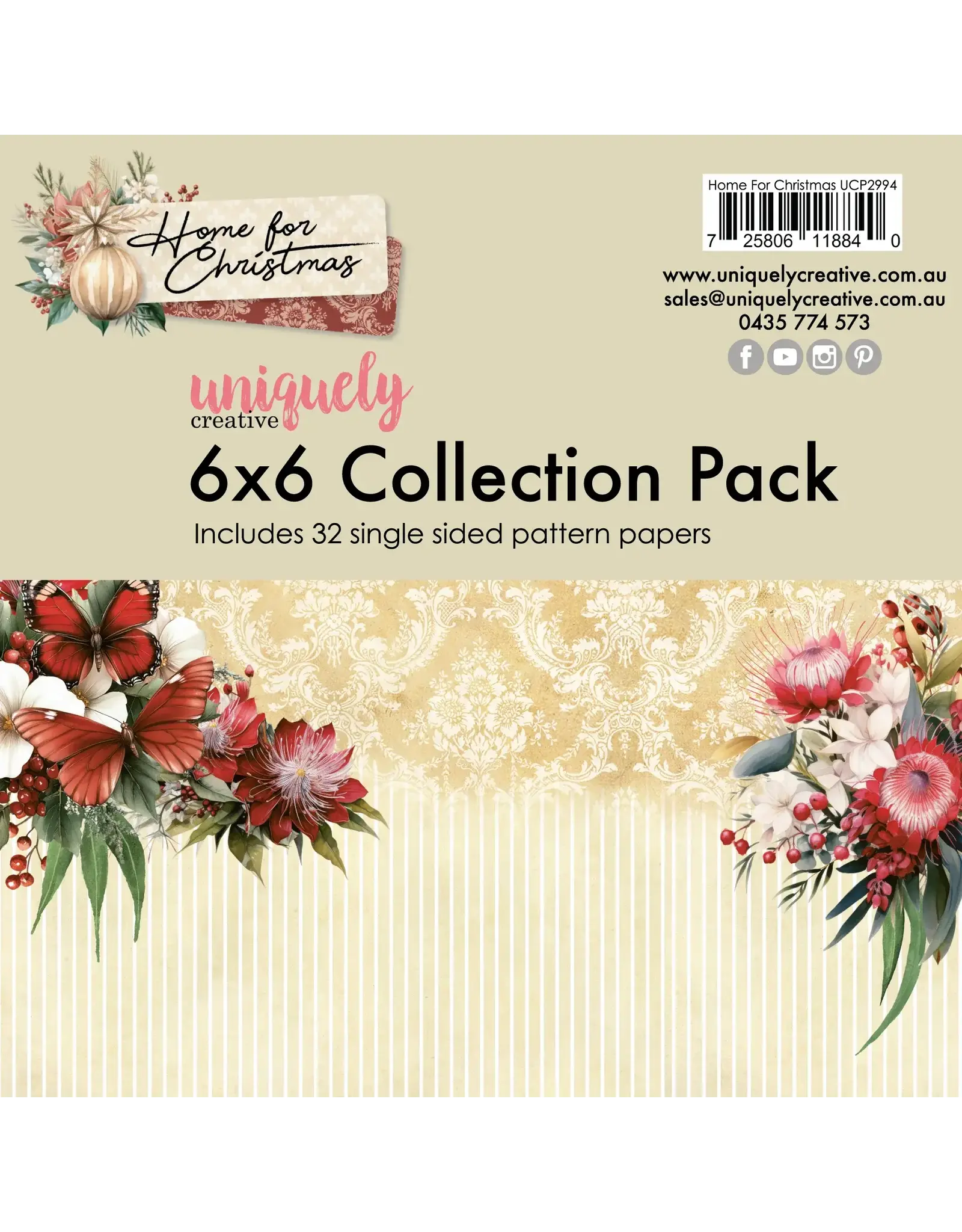 UNIQUELY CREATIVE UNIQUELY CREATIVE HOME FOR CHRISTMAS 6x6 COLLECTION PACK