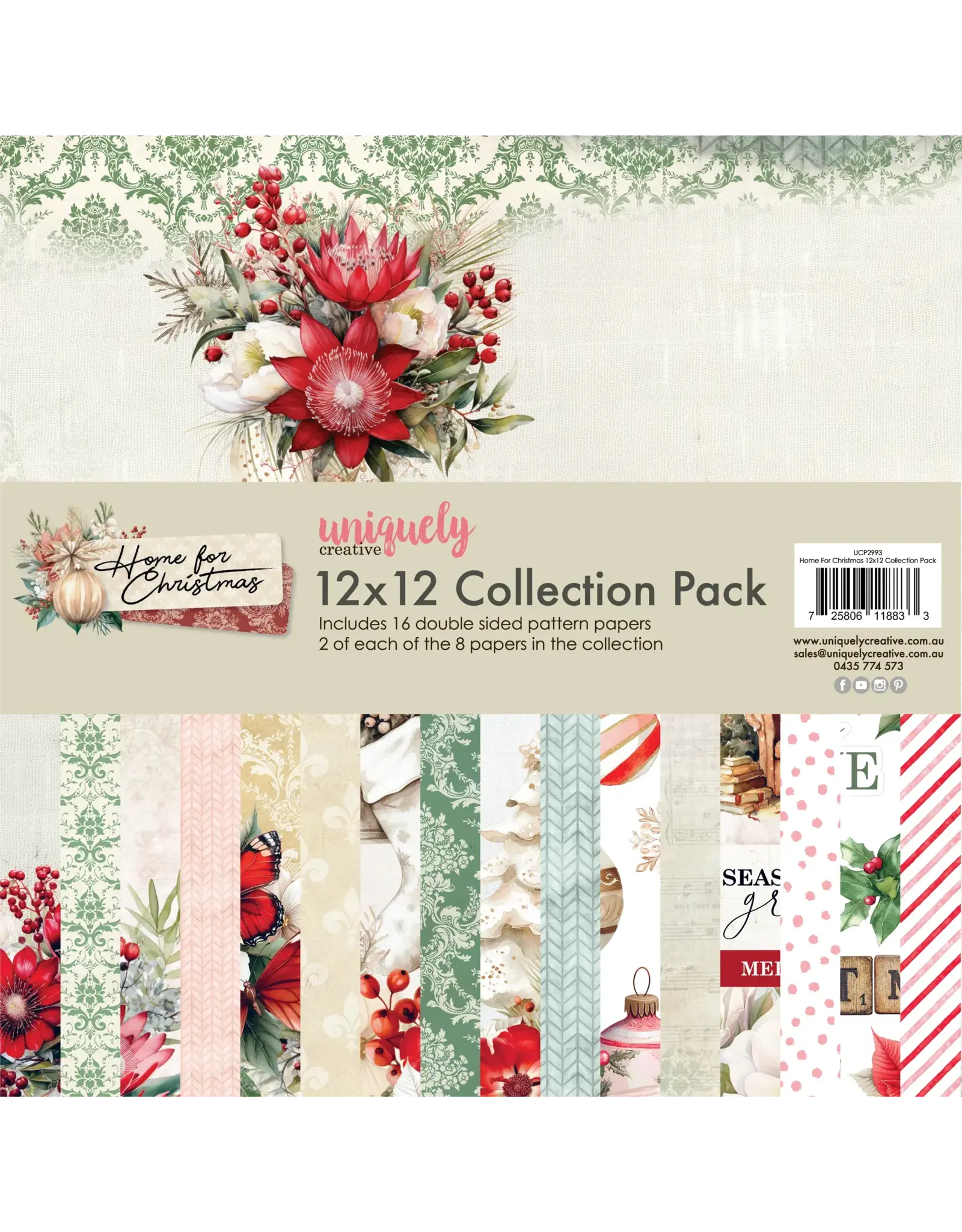 UNIQUELY CREATIVE UNIQUELY CREATIVE HOME FOR CHRISTMAS 12x12 COLLECTION PACK