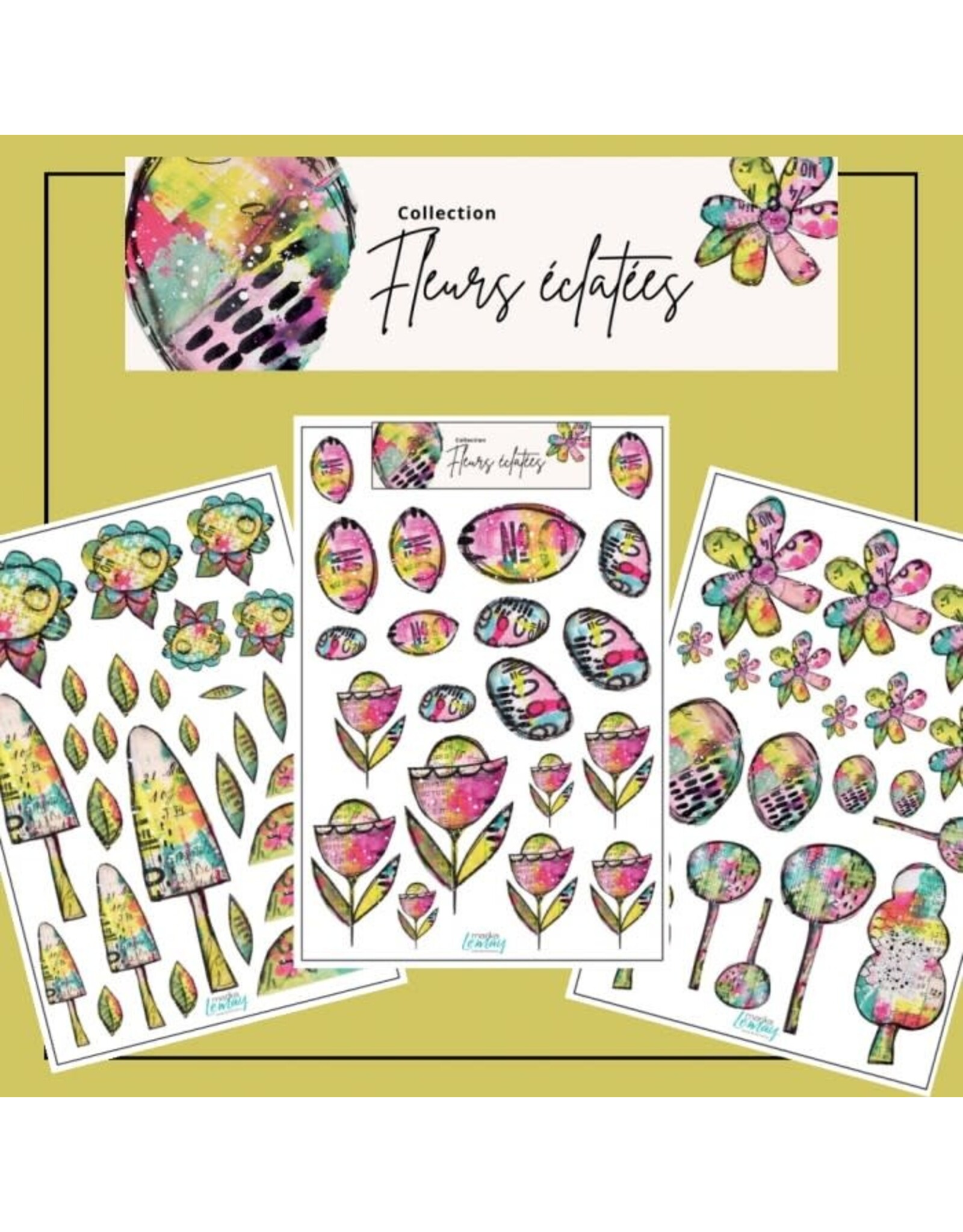 RONRON DESIGNS RONRON DESIGNS MARIKA LEMAY: FLEURS ECLATÉE EPHEMERA