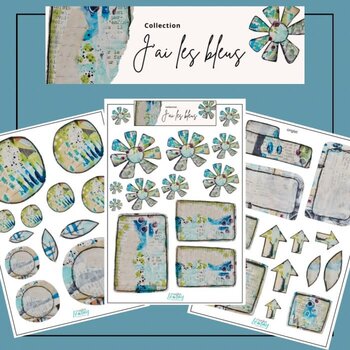 RONRON DESIGNS RONRON DESIGNS MARIKA LEMAY: J'AI LES BLEUS EPHEMERA