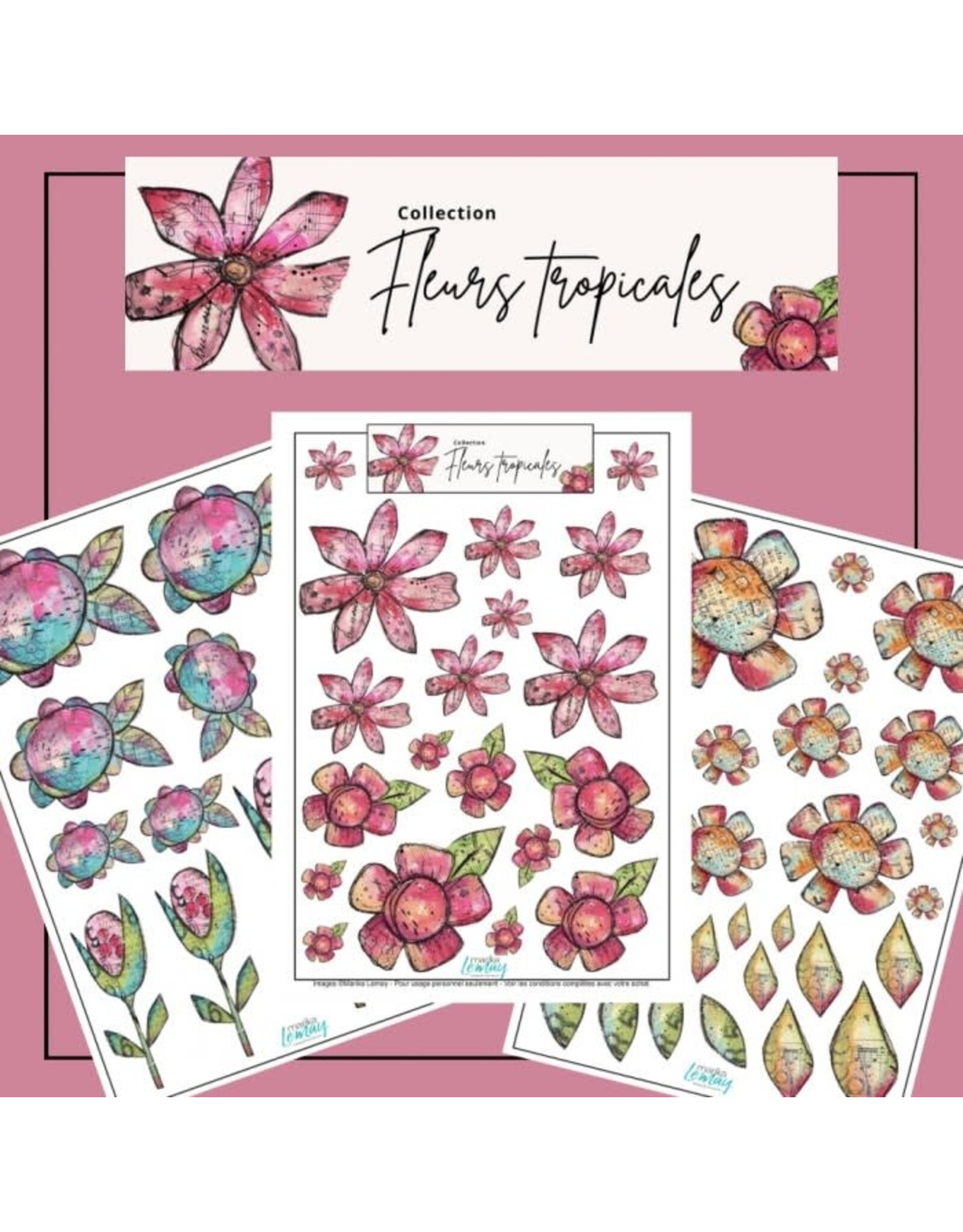 RONRON DESIGNS RONRON DESIGNS MARIKA LEMAY: FLEURS TROPICALES EPHEMERA