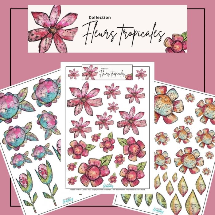 RONRON DESIGNS RONRON DESIGNS MARIKA LEMAY: FLEURS TROPICALES EPHEMERA