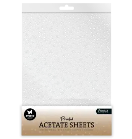 STUDIOLIGHT STUDIOLIGHT ESSENTIALS COLLECTION WHITE SNOWFLAKES ACETATE SHEETS