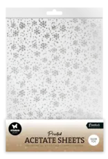 STUDIOLIGHT STUDIOLIGHT ESSENTIALS COLLECTION SILVER SNOWFLAKES ACETATE SHEETS