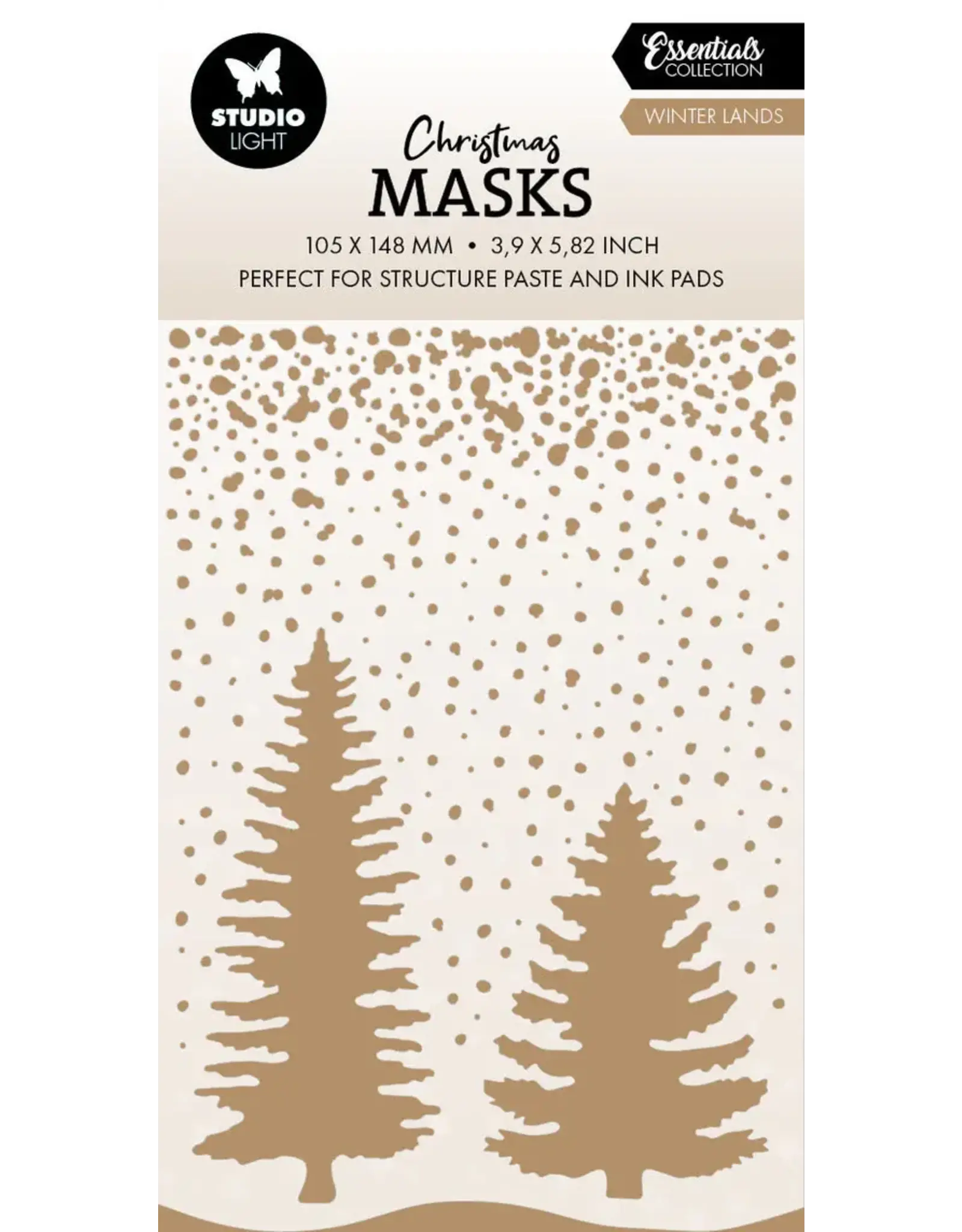 STUDIOLIGHT STUDIOLIGHT ESSENTIALS COLLECTION WINTER LAND MASKS STENCIL