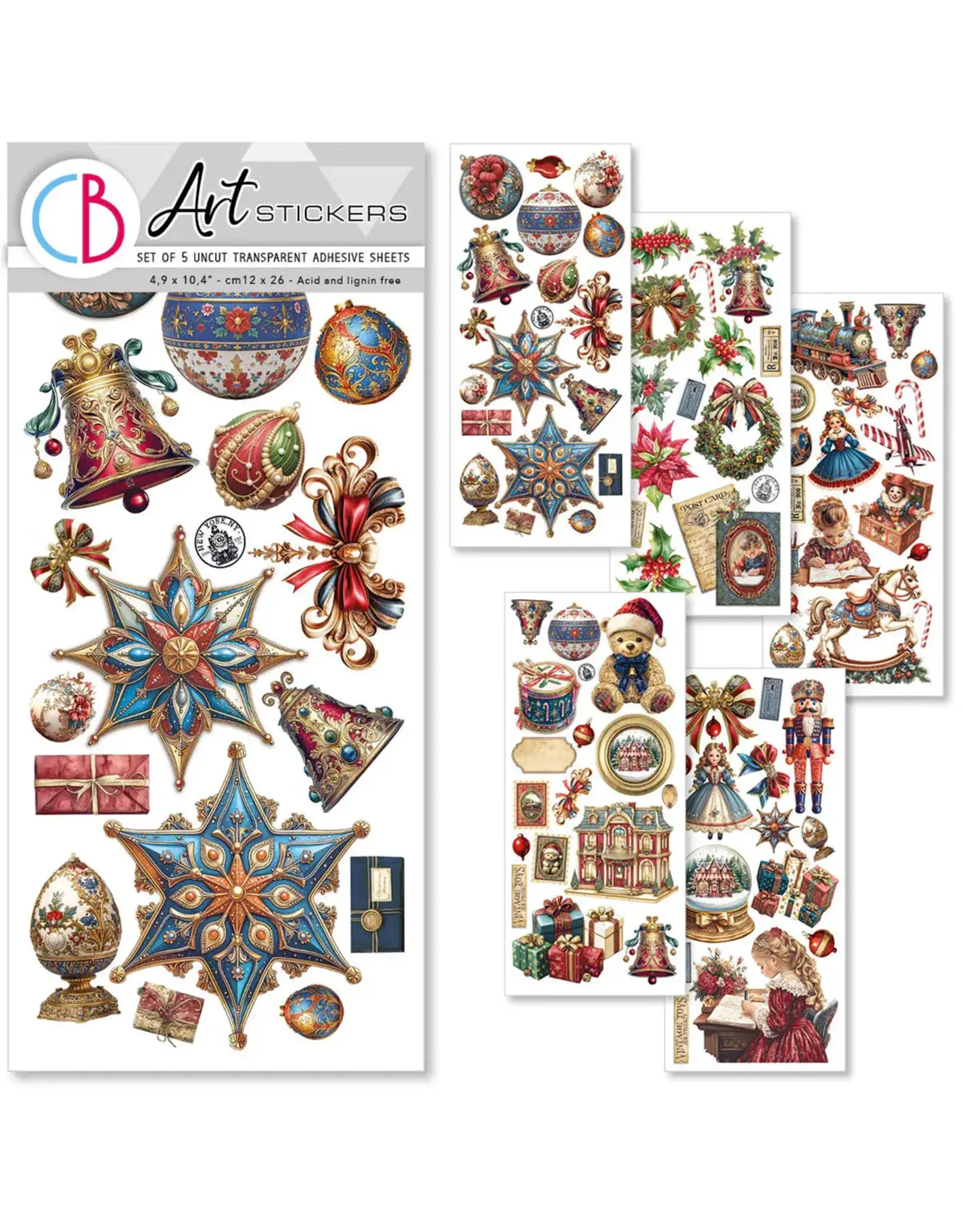 CIAO BELLA CIAO BELLA TOY SHOP TRANSPARENT ADHESIVE SHEETS 5/PK