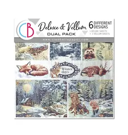 CIAO BELLA CIAO BELLA FOREST TALES 6x6 DELUXE SILVER & VELLUM MIXED PAPER PACK 6 SHEETS
