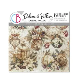 CIAO BELLA CIAO BELLA WINTER SEASON 6x6 DELUXE COPPER & VELLUM MIXED PAPER PACK 6 SHEETS