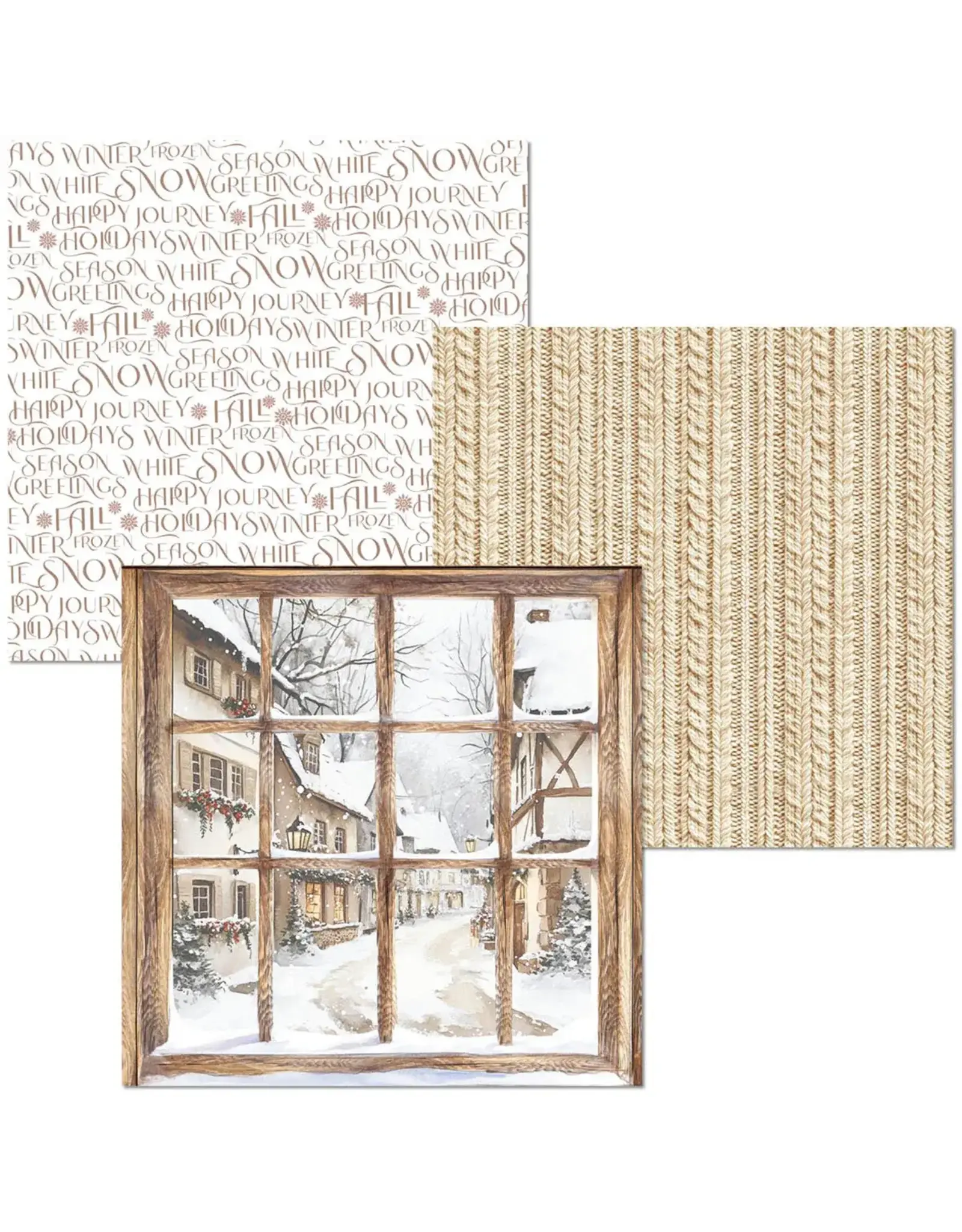 CIAO BELLA CIAO BELLA WINTER SEASON 6x6 DELUXE COPPER & VELLUM MIXED PAPER PACK 6 SHEETS