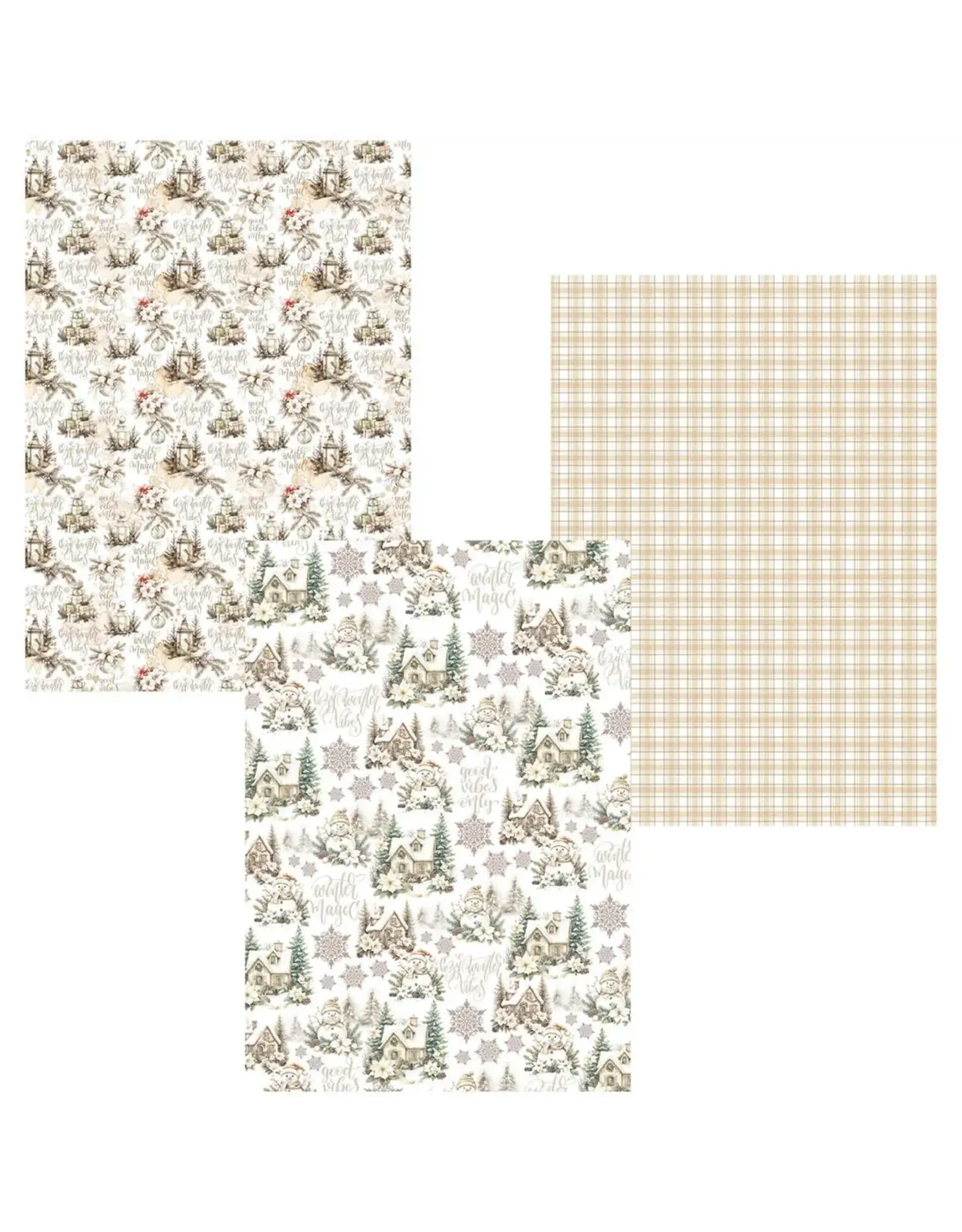 CIAO BELLA CIAO BELLA WINTER SEASON A4 DELUXE COPPER & VELLUM MIXED PAPER PACK 6 SHEETS