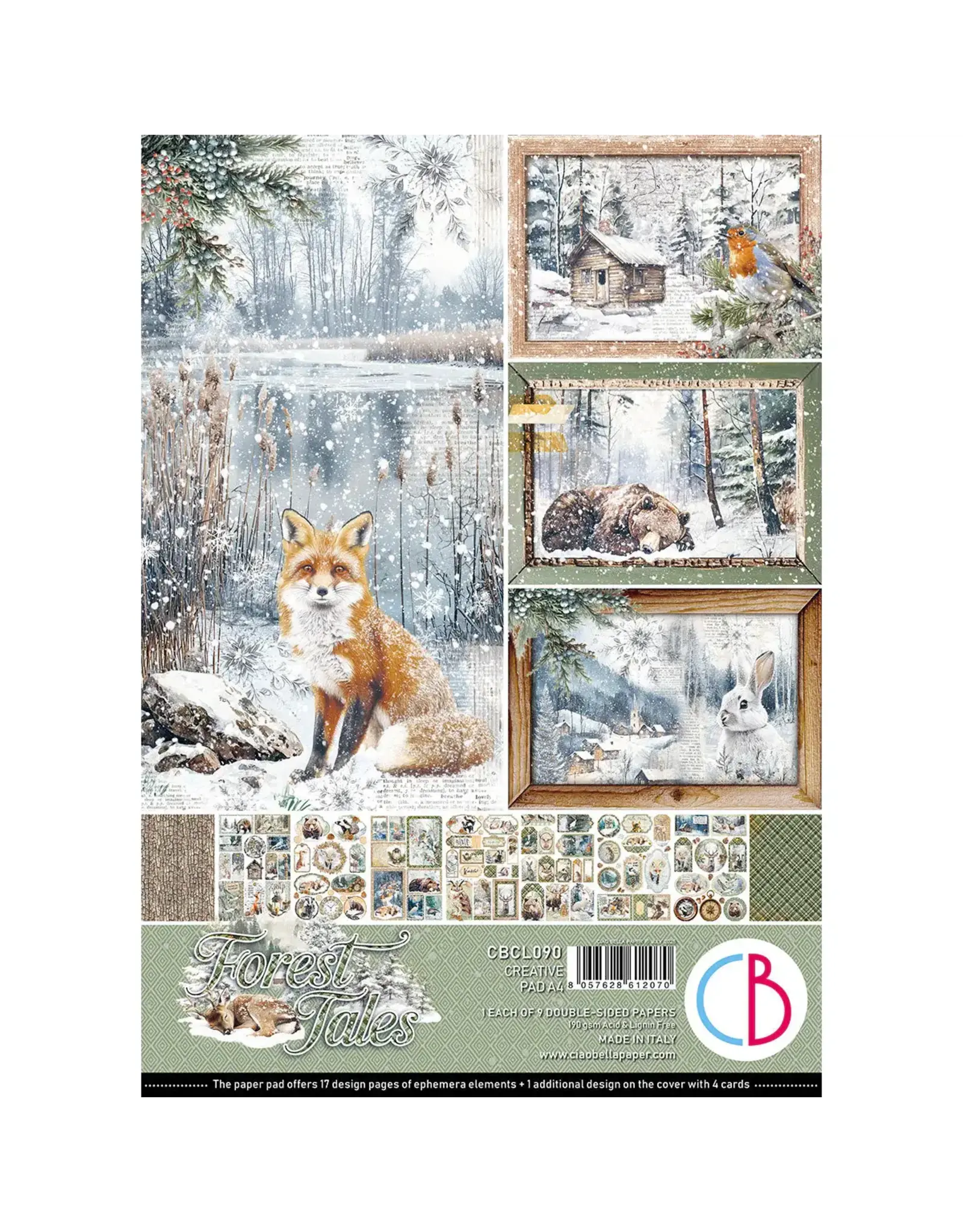 CIAO BELLA CIAO BELLA FOREST TALES A4 CREATIVE PAD 9 SHEETS