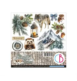 CIAO BELLA CIAO BELLA FOREST TALES 6x6 FUSSY CUT PAPER PAD 24 SHEETS