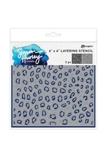 RANGER RANGER SIMON HURLEY LEOPARD 6x6 LAYERING STENCIL SET