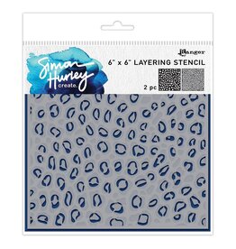 RANGER RANGER SIMON HURLEY LEOPARD 6x6 LAYERING STENCIL SET