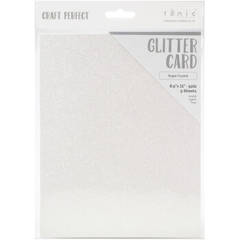 TONIC TONIC STUDIOS PAPIER CARTONNÉ PAILLETE CRISTAL DE SUCRE 8.5X11 5PK