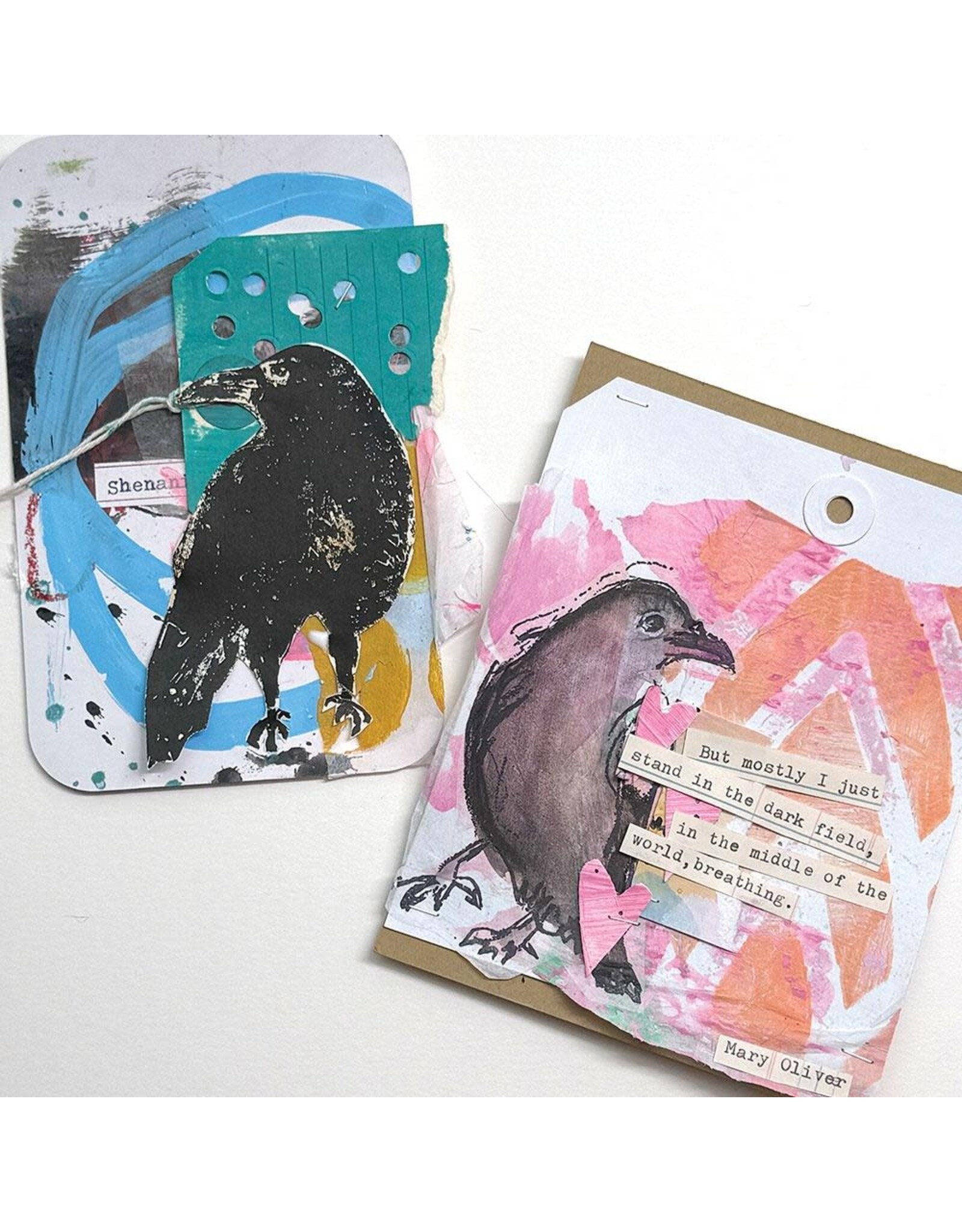 RANGER RANGER DINA WAKLEY MEDIA SCRIBBLY RAVENS CLING STAMP SET