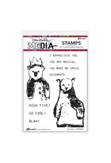 RANGER RANGER DINA WAKLEY MEDIA REGAL BEARS CLING STAMP SET