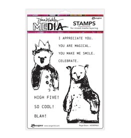 RANGER RANGER DINA WAKLEY MEDIA REGAL BEARS CLING STAMP SET