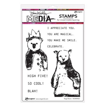 RANGER RANGER DINA WAKLEY MEDIA REGAL BEARS CLING STAMP SET