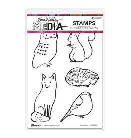 RANGER RANGER DINA WAKLEY MEDIA WOODLAND CLING STAMP SET