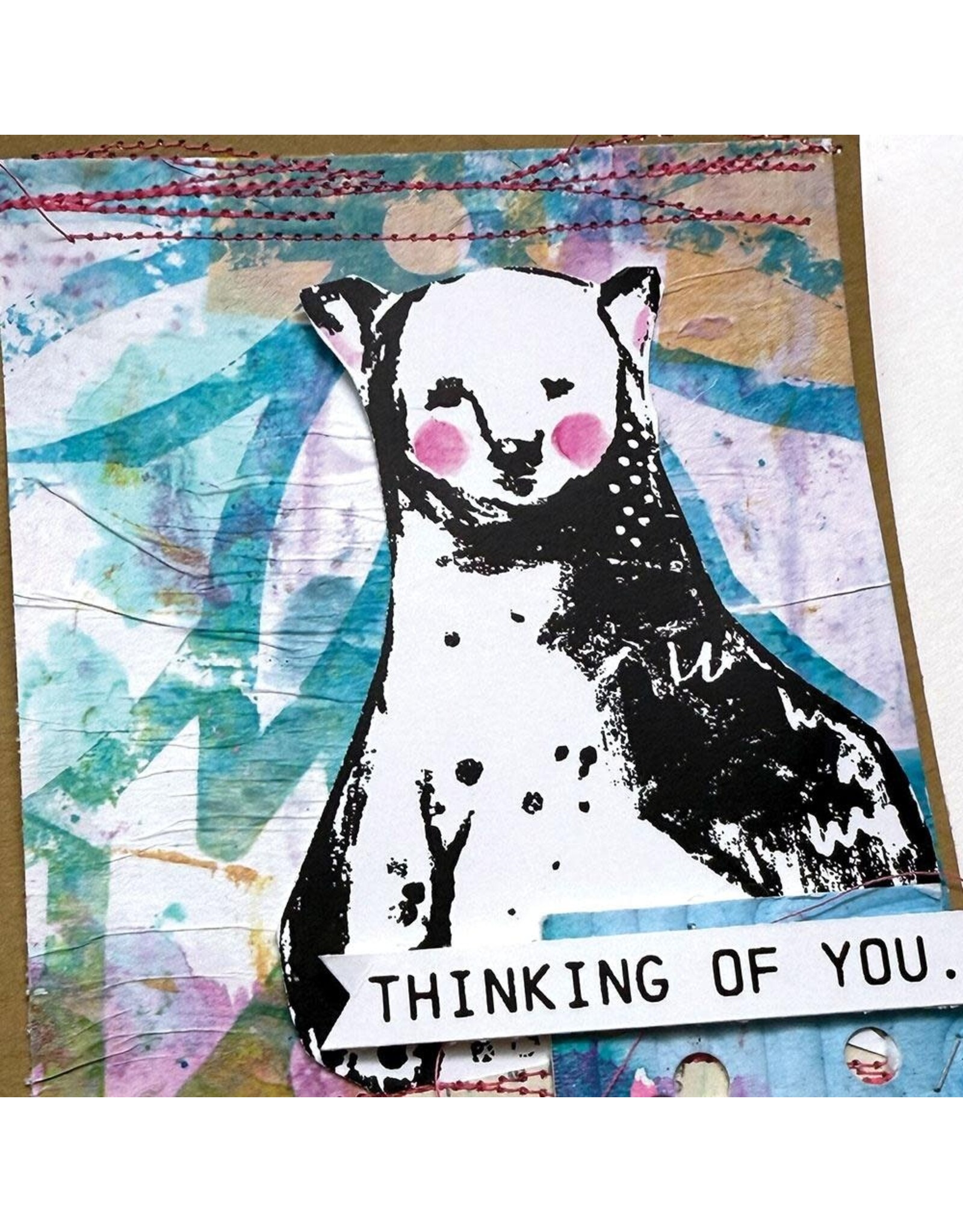 RANGER RANGER DINA WAKLEY MEDIA STENCIL FLOWING PETALS 9"X6"