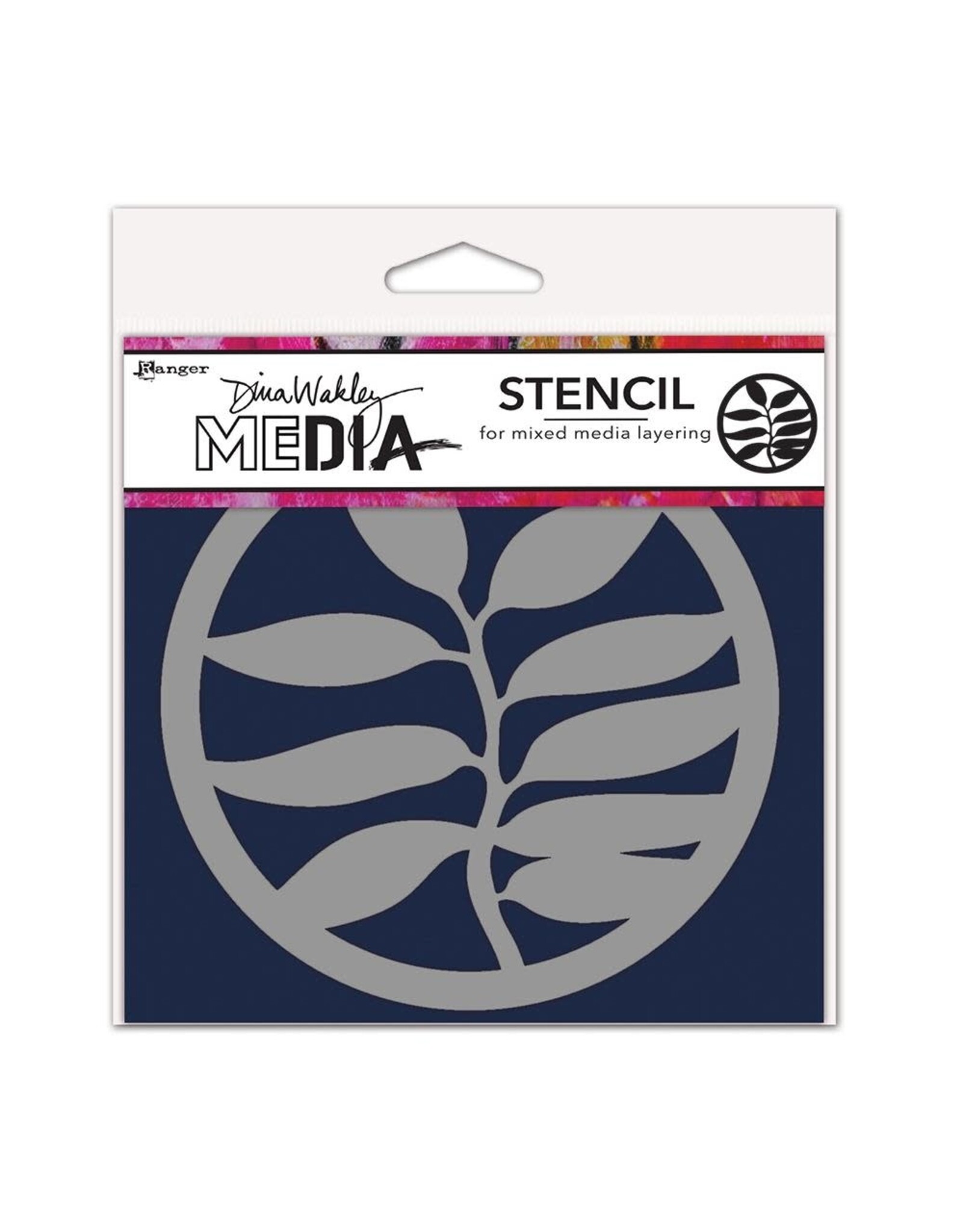 RANGER RANGER DINA WAKLEY MEDIA 5.5"X5.5" A FROND COASTER STENCIL