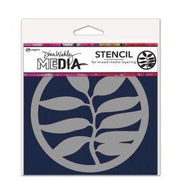 RANGER RANGER DINA WAKLEY MEDIA 5.5"X5.5" A FROND COASTER STENCIL