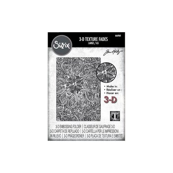 SIZZIX SIZZIX TIM HOLTZ 3D TEXTURE FADES ENGRAVED LARGE A5 EMBOSSING FOLDER