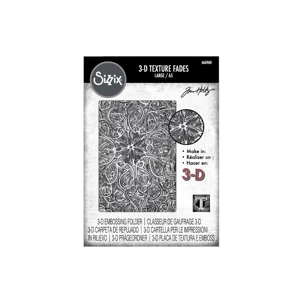 SIZZIX SIZZIX TIM HOLTZ 3D TEXTURE FADES ENGRAVED LARGE A5 EMBOSSING FOLDER