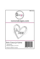 RONRON DESIGNS RONRON DESIGNS COEUR JE T'AIME WOOD PIECE