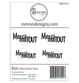 RONRON DESIGNS RONRON DESIGNS MERCI POUR TOUT WOOD PIECES