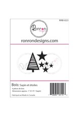RONRON DESIGNS RONRON DESIGNS SAPIN ET ÉTOILES WOOD PIECES