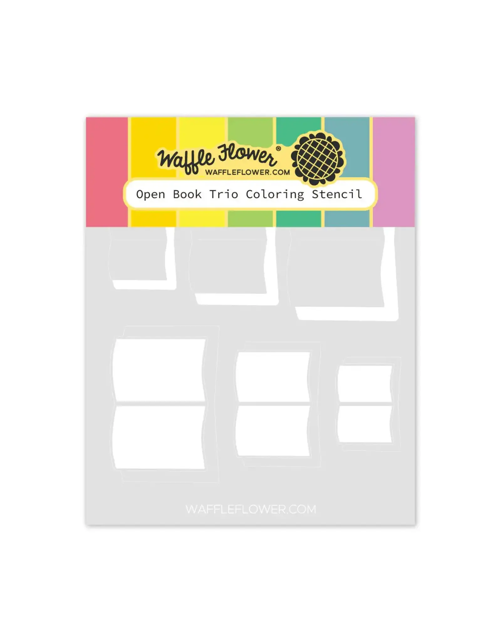 WAFFLE FLOWER WAFFLE FLOWER OPEN BOOK TRIO COLORING STENCIL