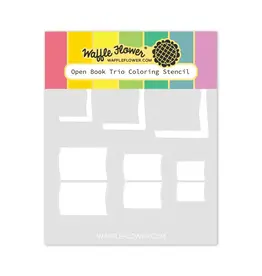 WAFFLE FLOWER WAFFLE FLOWER OPEN BOOK TRIO COLORING STENCIL