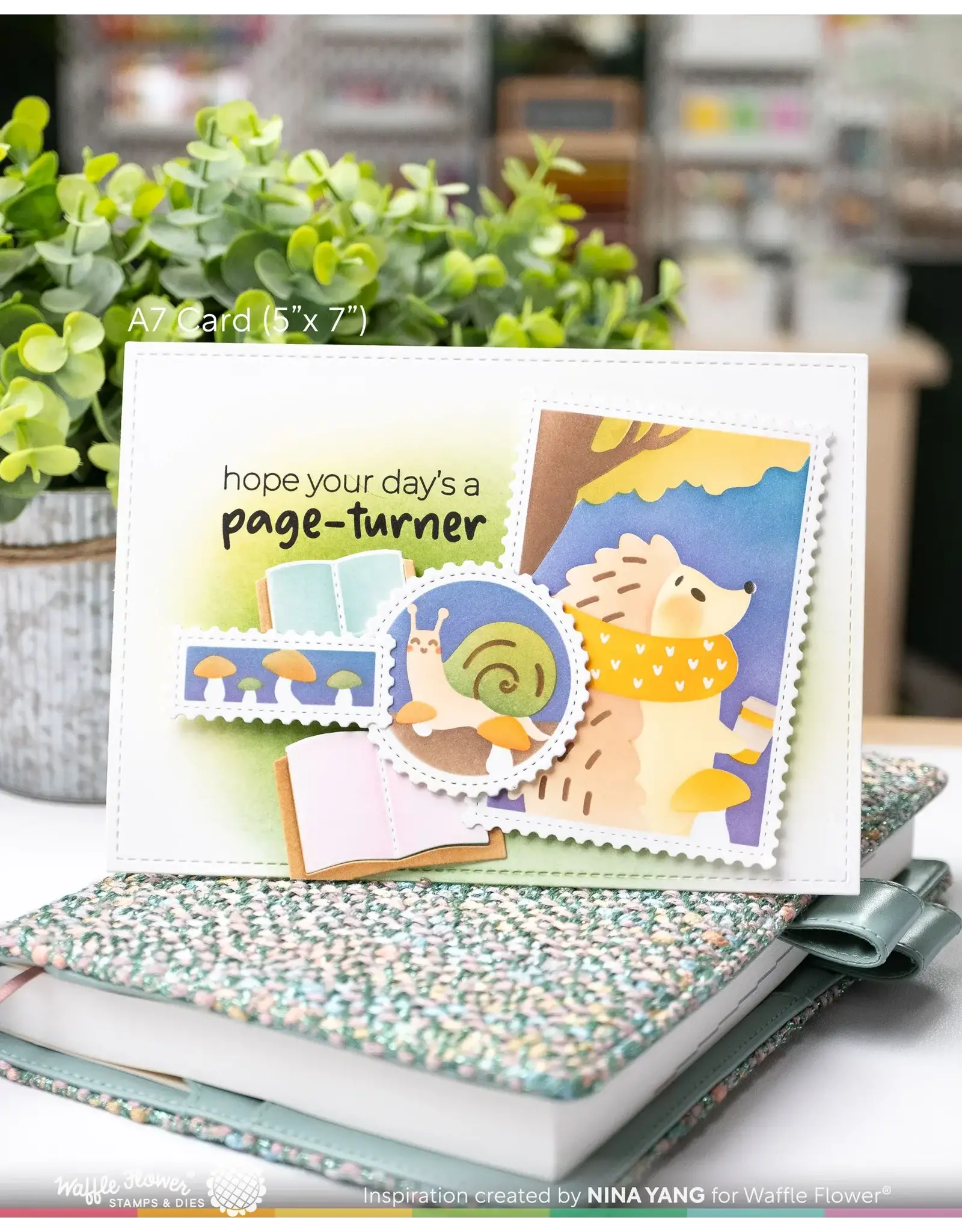WAFFLE FLOWER WAFFLE FLOWER OPEN BOOK TRIO COLORING STENCIL