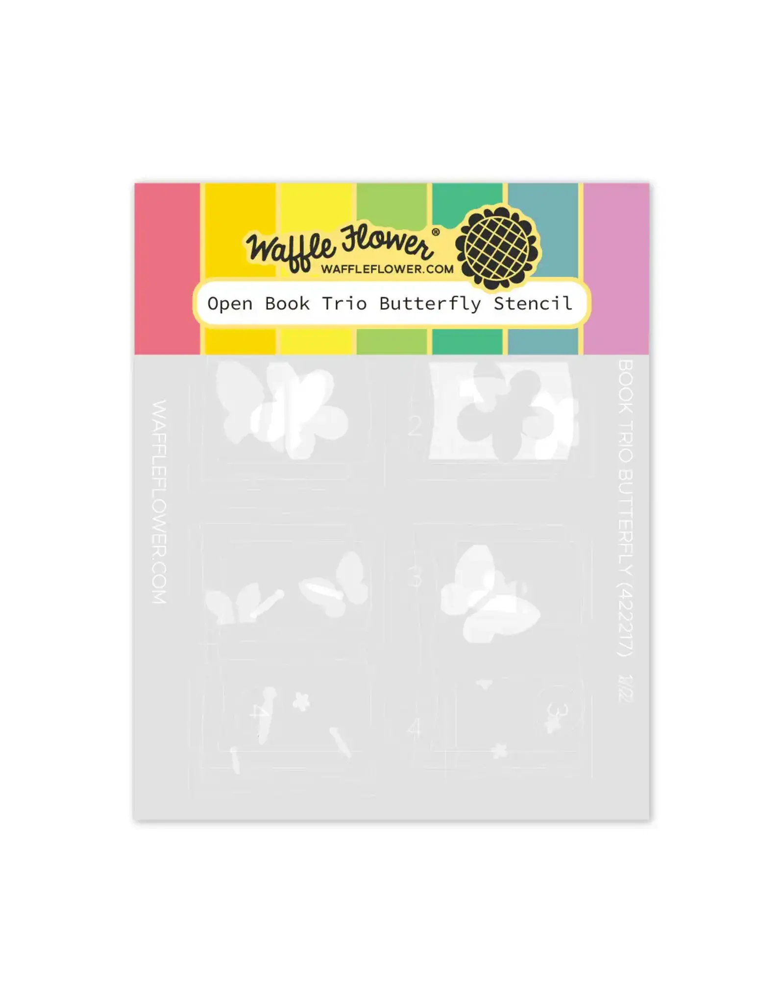 WAFFLE FLOWER WAFFLE FLOWER OPEN BOOK TRIO BUTTERFLY STENCIL SET