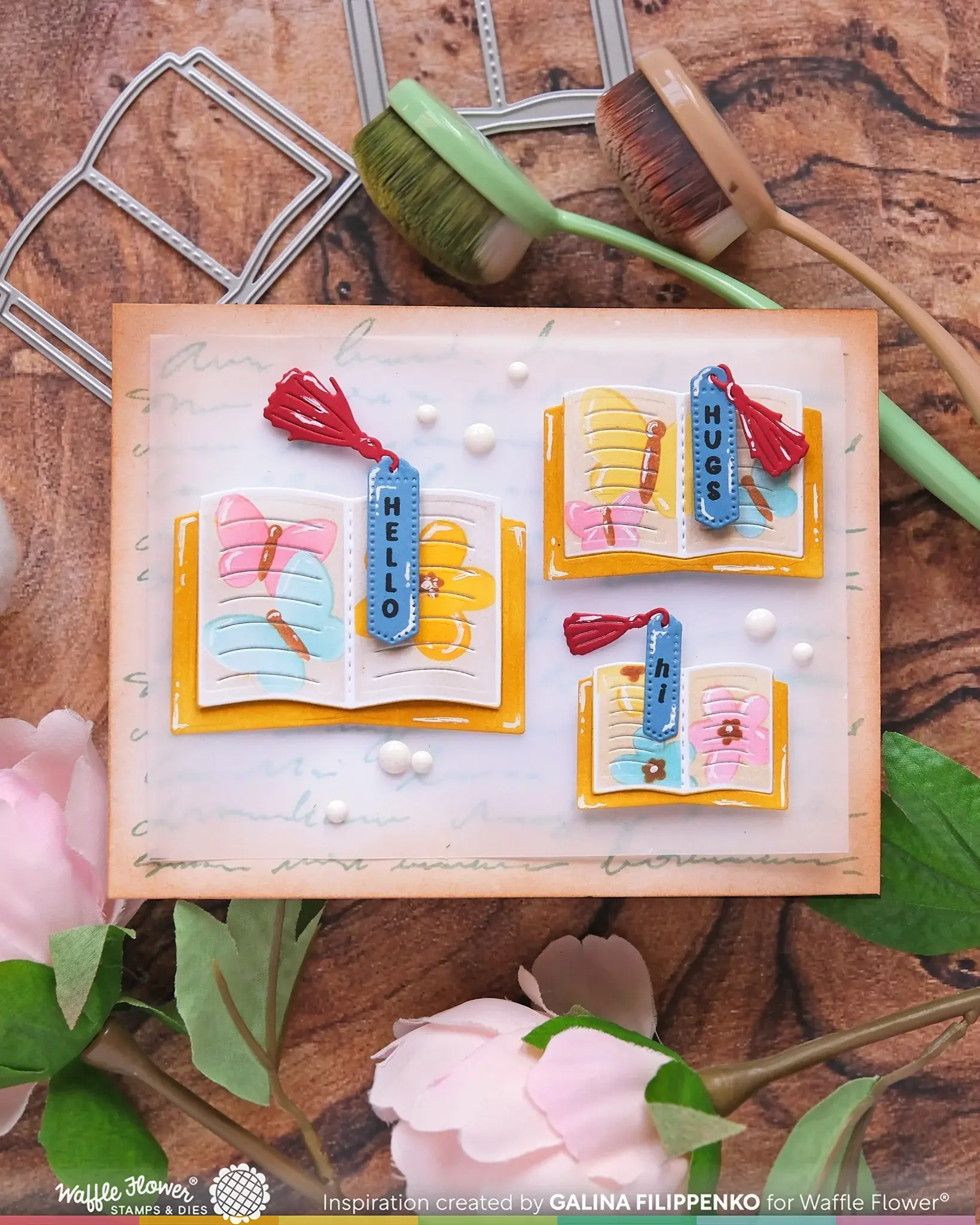 WAFFLE FLOWER WAFFLE FLOWER OPEN BOOK TRIO BUTTERFLY STENCIL SET