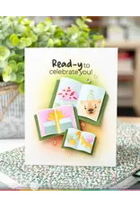 WAFFLE FLOWER WAFFLE FLOWER OPEN BOOK TRIO BIRTHDAY STENCIL SET