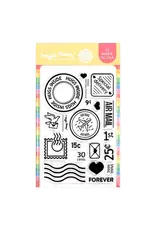 WAFFLE FLOWER WAFFLE FLOWER NESTING POSTAGE COLLAGE CLEAR STAMP SET