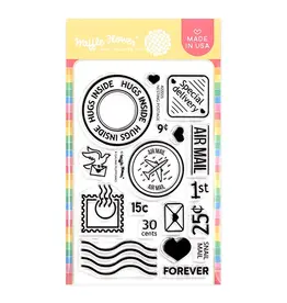 WAFFLE FLOWER WAFFLE FLOWER NESTING POSTAGE COLLAGE CLEAR STAMP SET