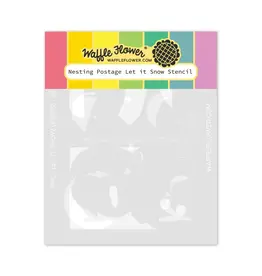 WAFFLE FLOWER WAFFLE FLOWER NESTING POSTAGE COLLAGE LET IT SNOW STENCIL SET