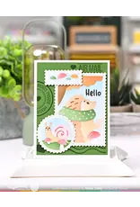 WAFFLE FLOWER WAFFLE FLOWER NESTING POSTAGE COLLAGE MUSH LOVE STENCIL SET