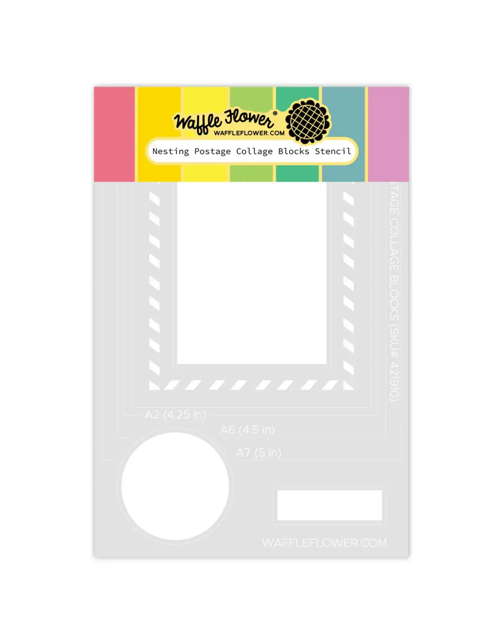 WAFFLE FLOWER WAFFLE FLOWER NESTING POSTAGE COLLAGE BLOCKS STENCIL
