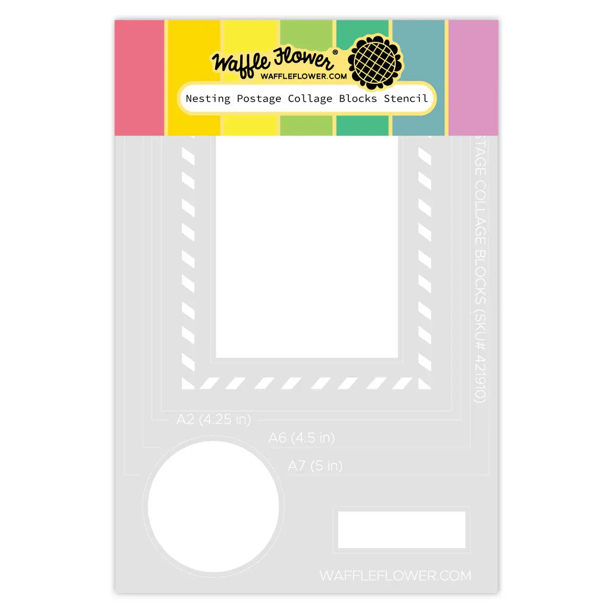 WAFFLE FLOWER WAFFLE FLOWER NESTING POSTAGE COLLAGE BLOCKS STENCIL